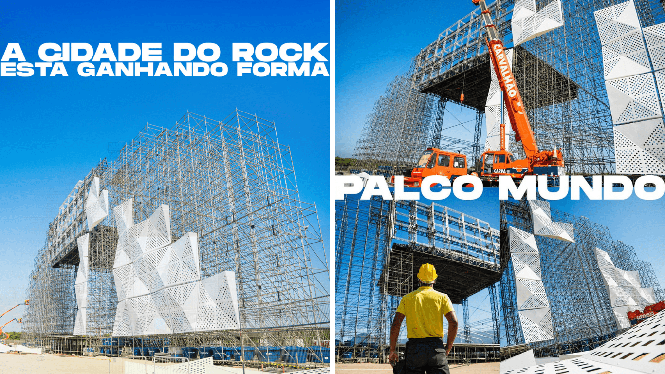 Novo Palco Mundo do Rock in Rio Brasil 2024 terá aço 100% reciclável