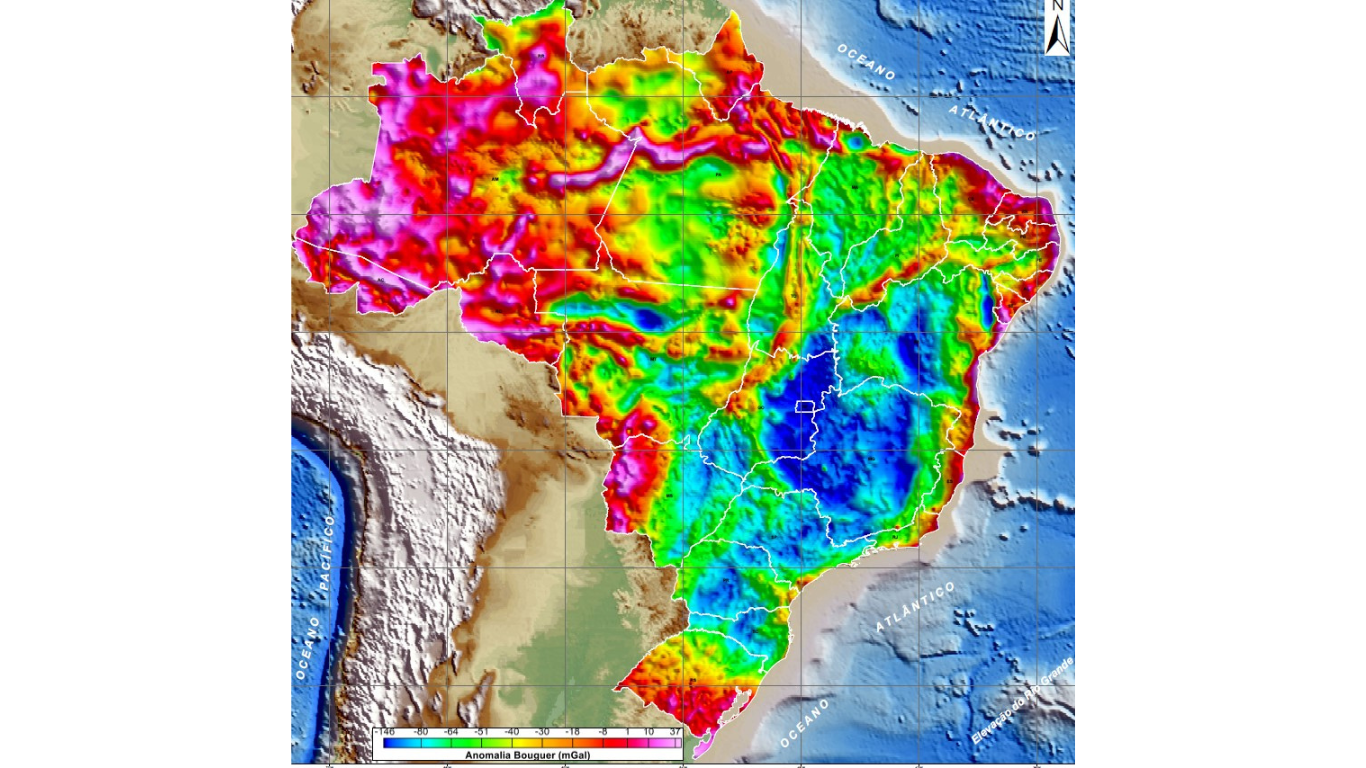 Novo Mapa Gravimétrico do Brasil aumenta conhecimento geológico e potencializa estudos no país